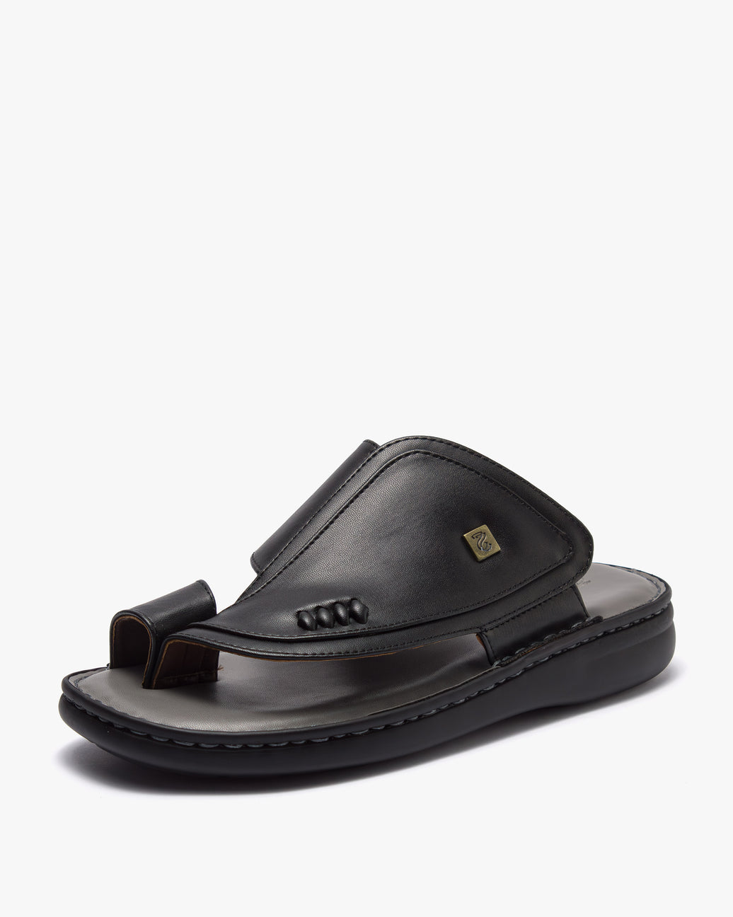 حذاء شرقي طبي خياطة يدوية (أسود&رصاصي)