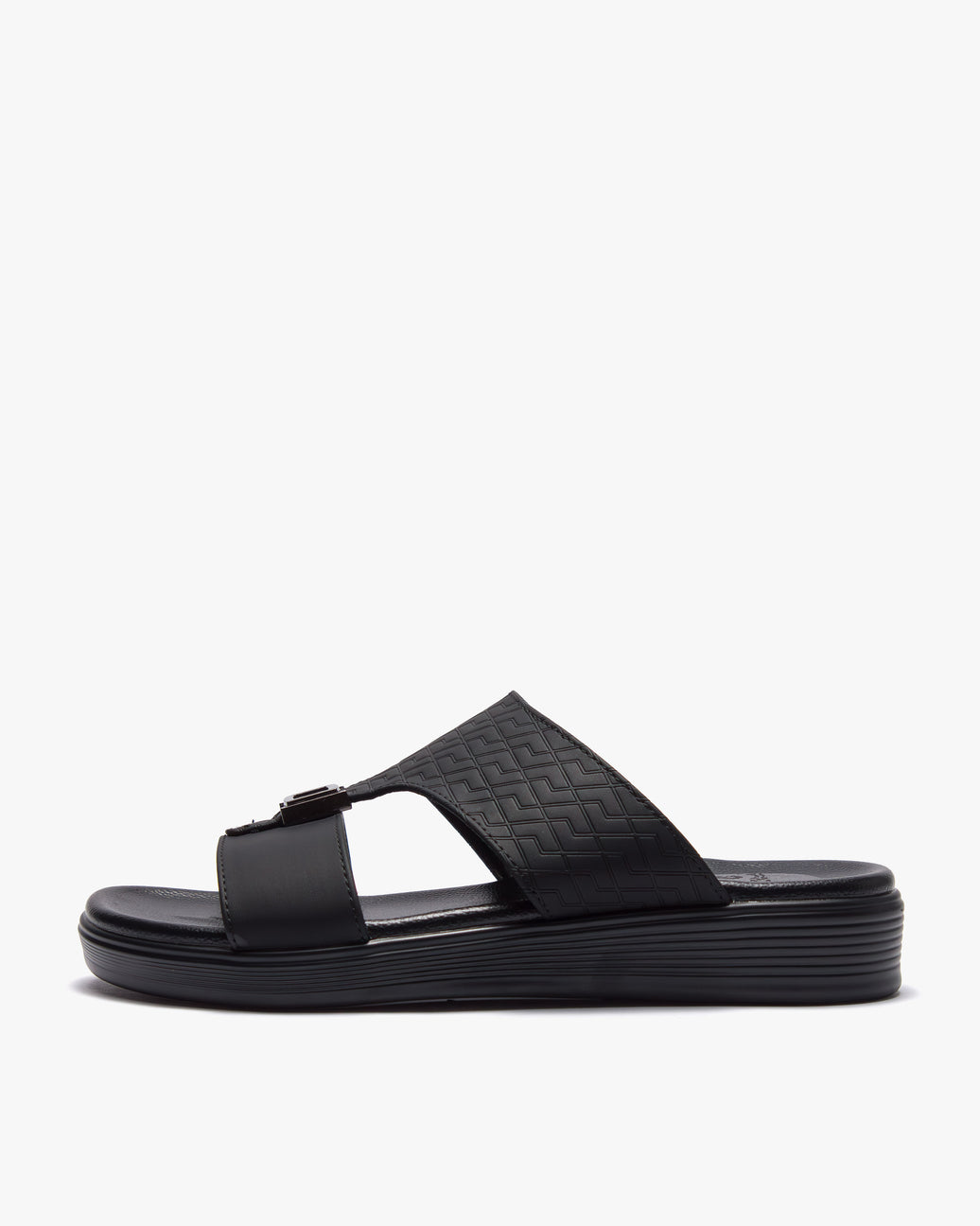 نعال خليجي طبي بنقشة هندسية (أسود)