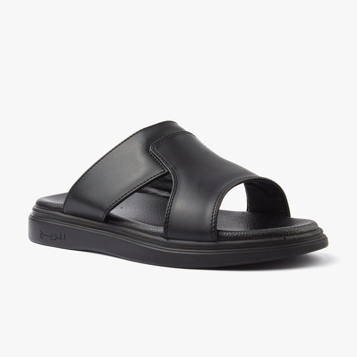 حذاء تركي طبي اصبع مفتوح ( أسود )