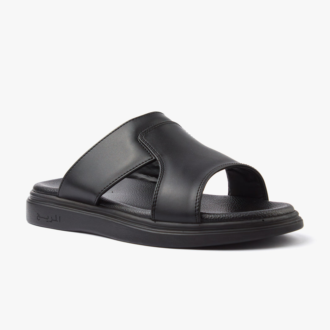 حذاء تركي طبي اصبع مفتوح ( أسود )