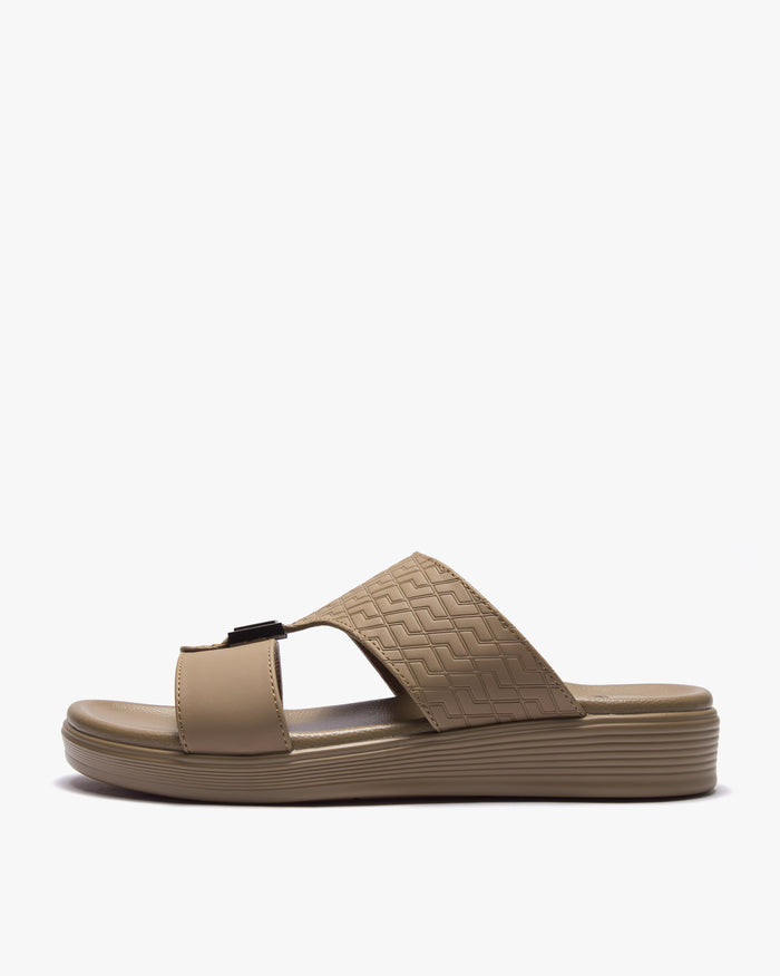 نعال خليجي طبي بنقشة هندسية (بيج)