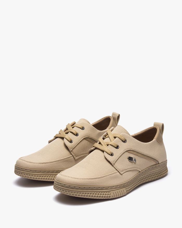 حذاء كاجوال رجالي بربطة (بيج)