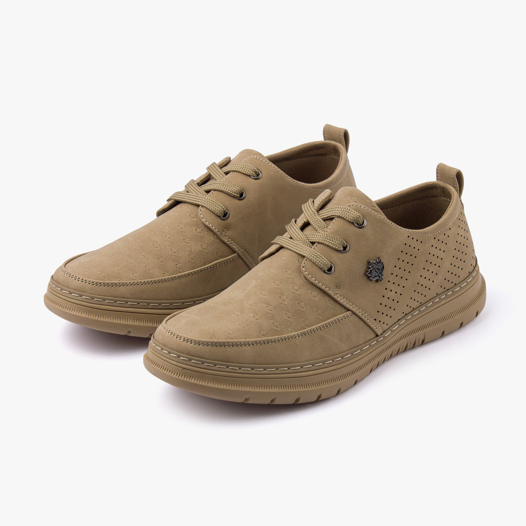 حذاء كاجوال رجالي بربطة (بيج)