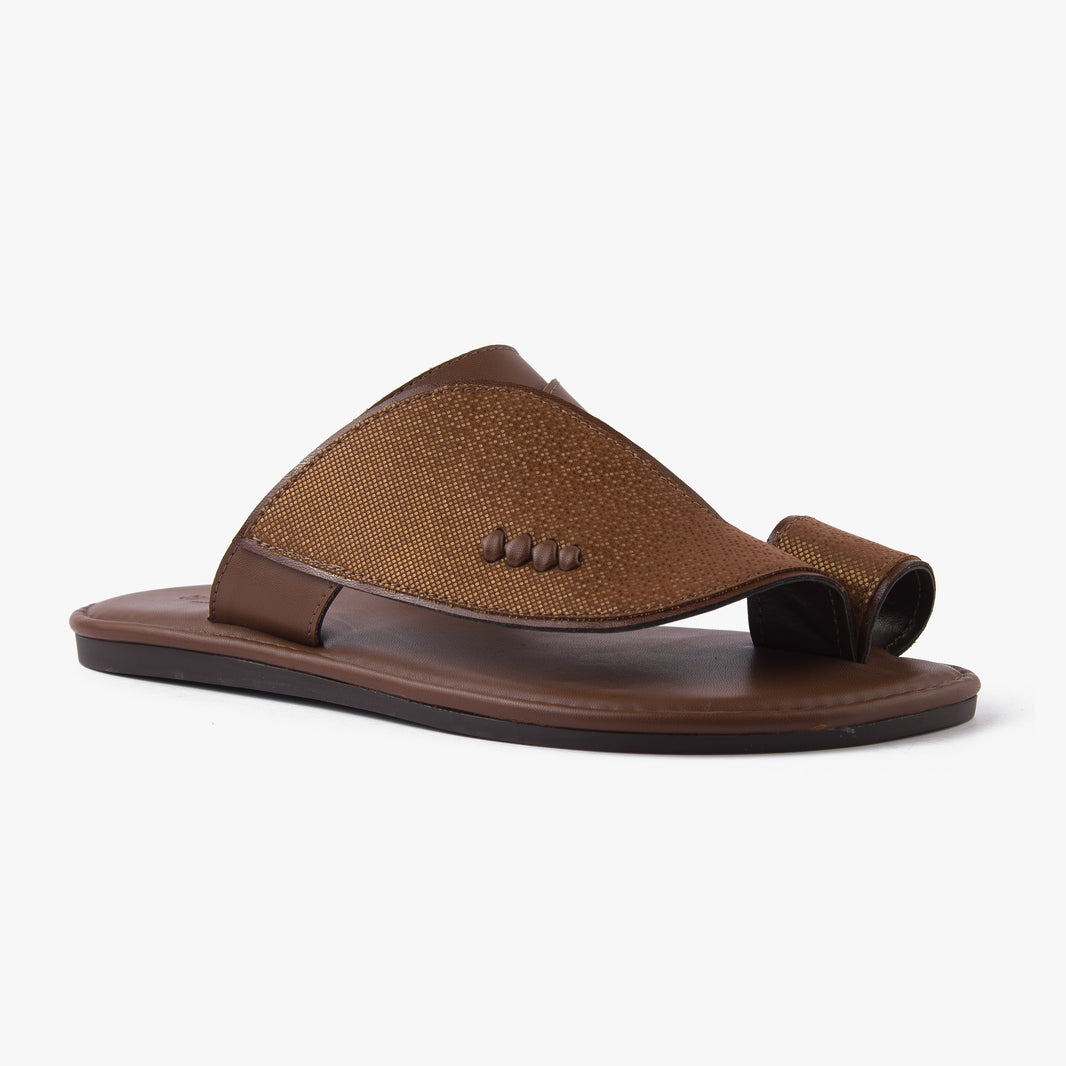 حذاء شرقي تركي منقط نجوم (بني)