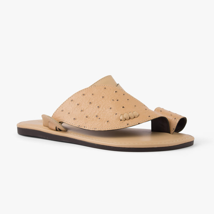 حذاء شرقي تركي شكل جلد التمساح (بيج)