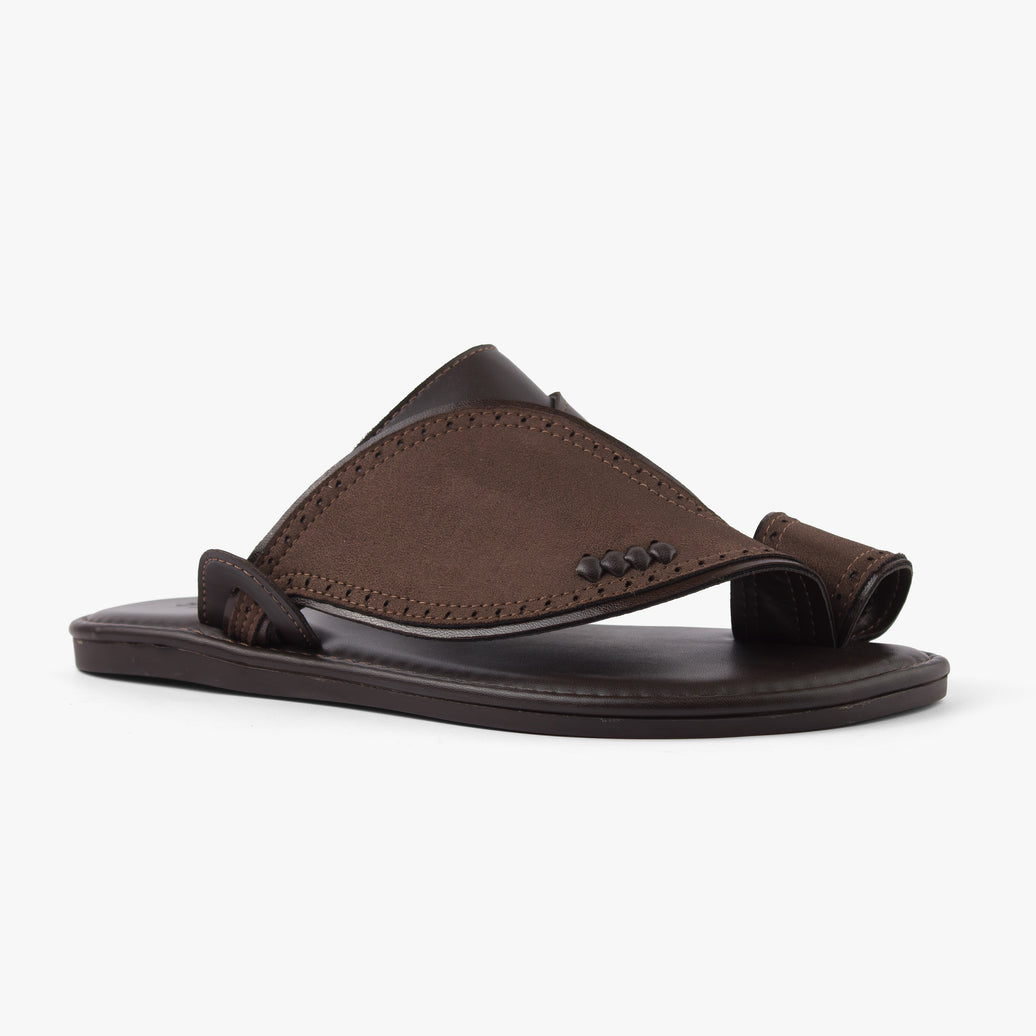 حذاء شرقي تركي جلد (بني)