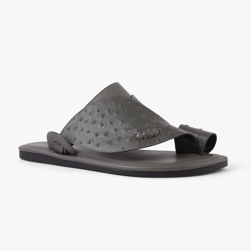 حذاء شرقي تركي شكل جلد التمساح (رصاصي)