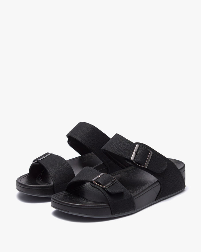 نعال رجالي بإبزيم (أسود)