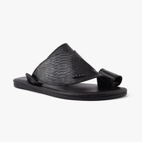 حذاء شرقي تركي شكل جلد الثعبان (أسود)