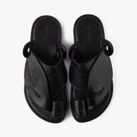 حذاء شرقي تركي شكل جلد الثعبان (أسود)