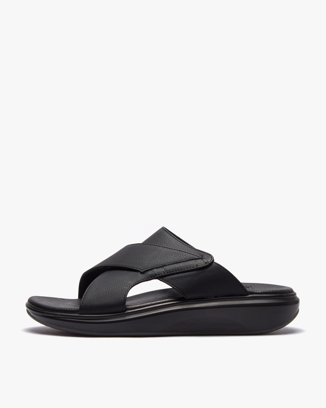 نعال مريح بتصميم متقاطع (أسود)