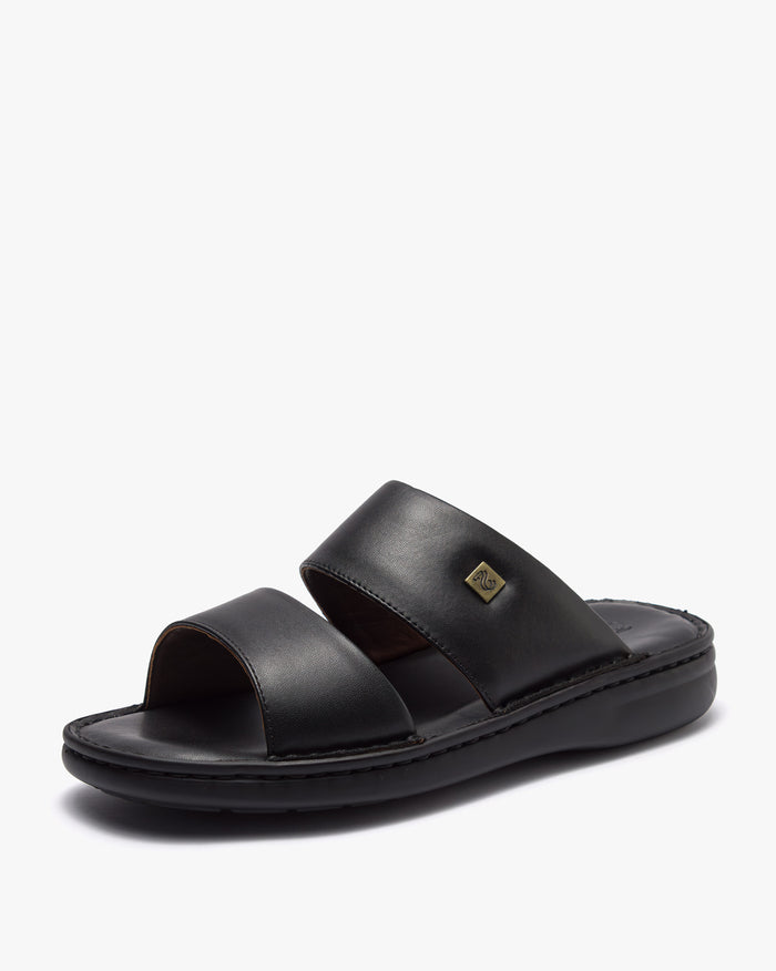 نعال طبي خياطة يدوية (أسود)