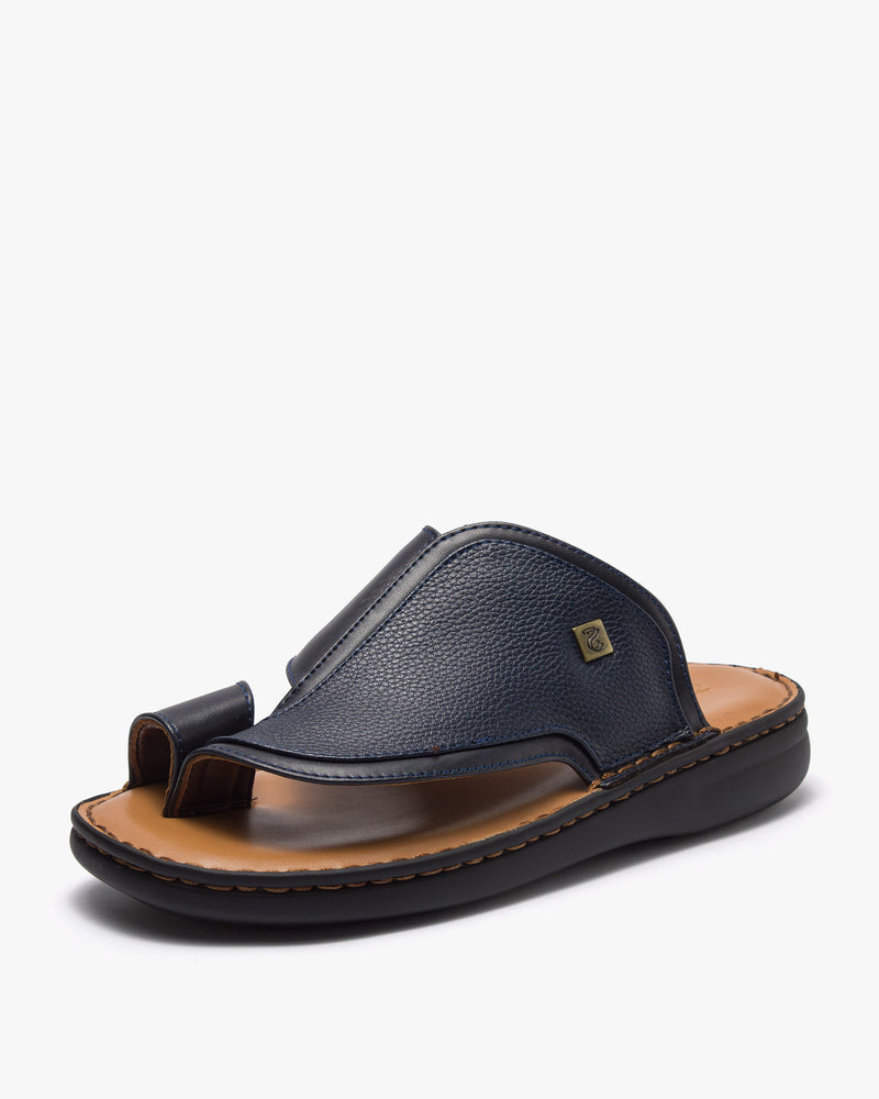 حذاء شرقي طبي خياطة يدوية (كحلي&جملي)