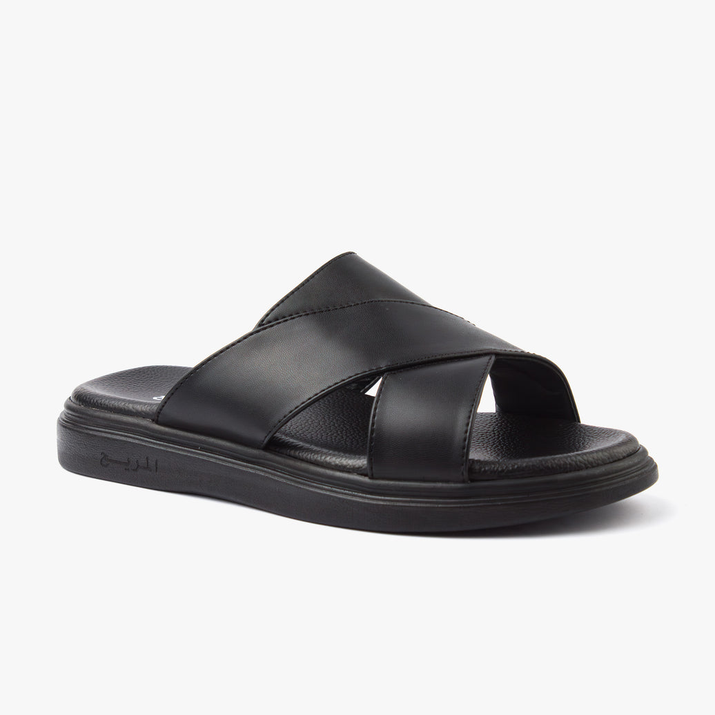 حذاء تركي طبي اصبع مفتوح ( أسود )