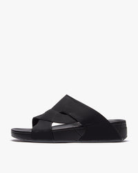 نعال رجالي مريح بتصميم متقاطع (أسود)