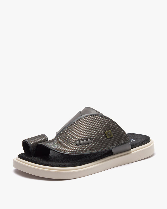 نعال شرقي عصري منقط نجوم (رصاصي&بيج)