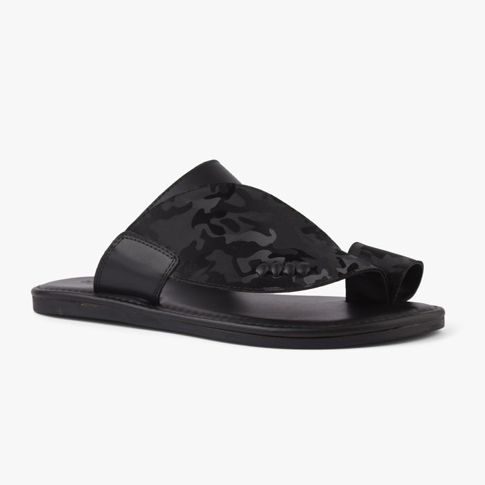 حذاء شرقي تركي تمويهي (أسود)