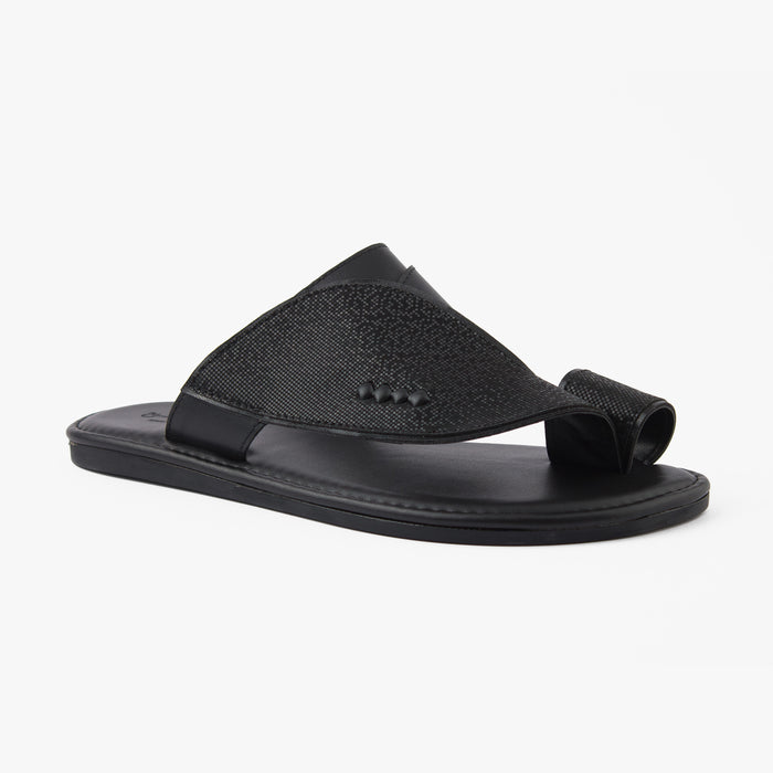 حذاء شرقي تركي منقط نجوم (أسود)