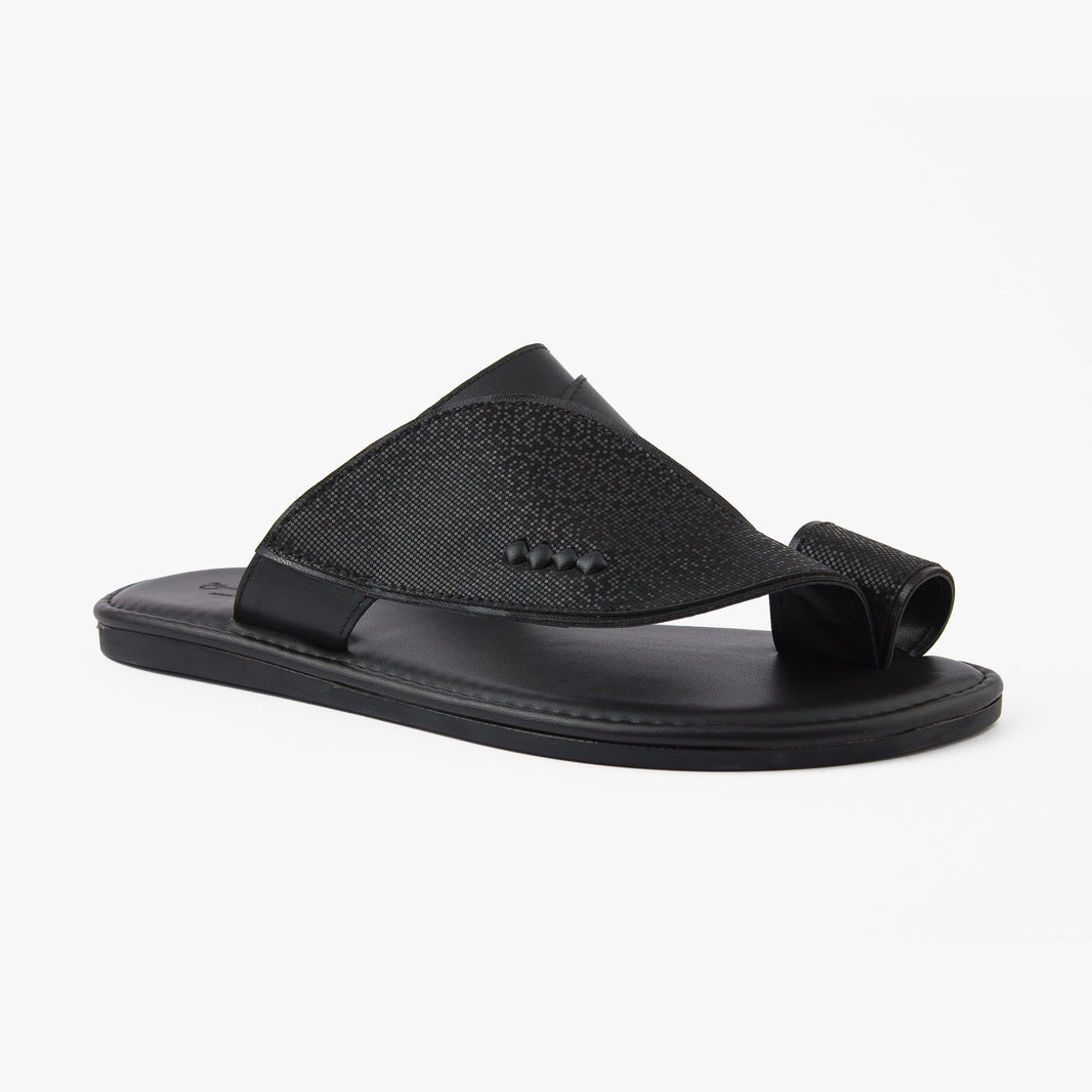 حذاء شرقي تركي منقط نجوم (أسود)