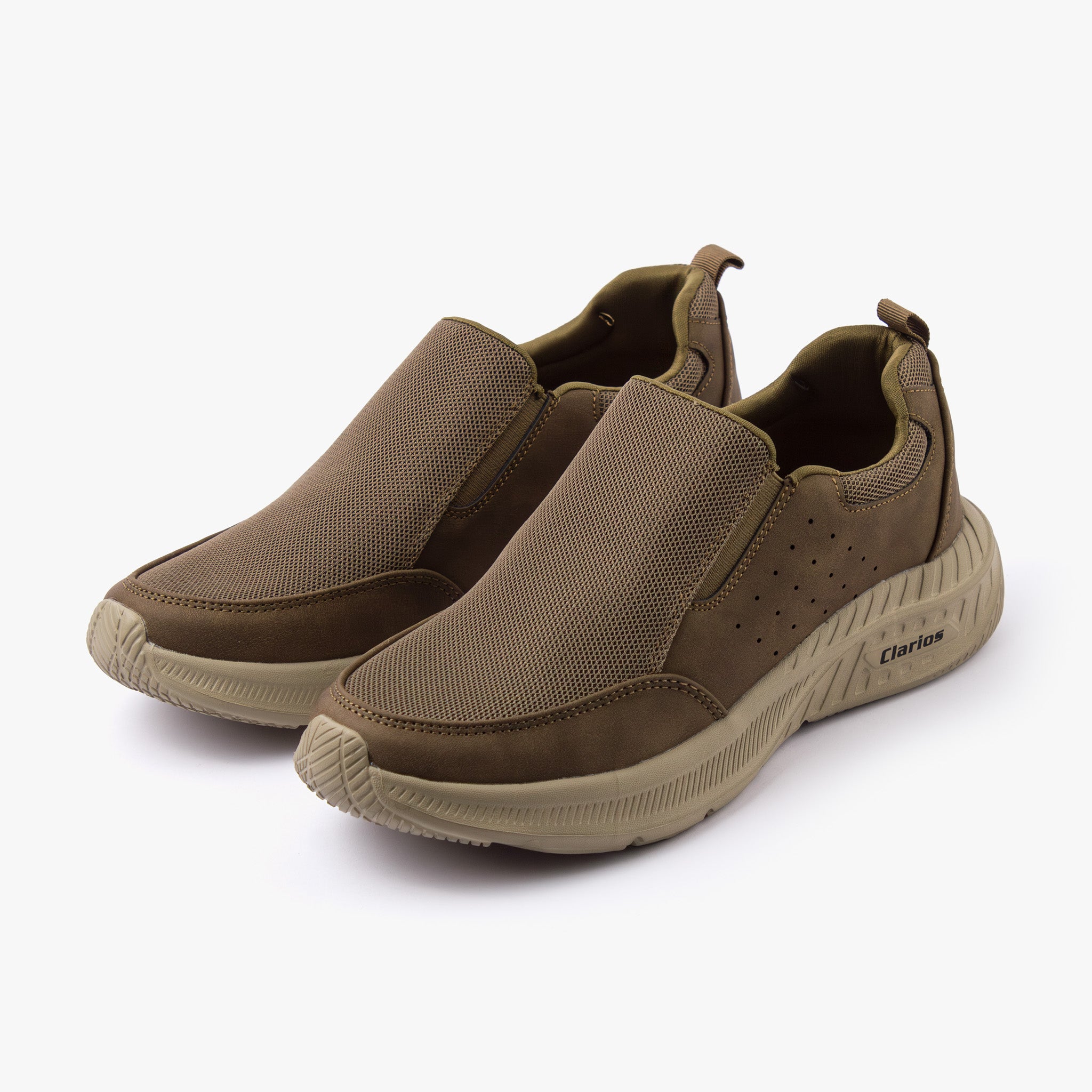 حذاء رياضي رجالي سهل الارتداء (بني)