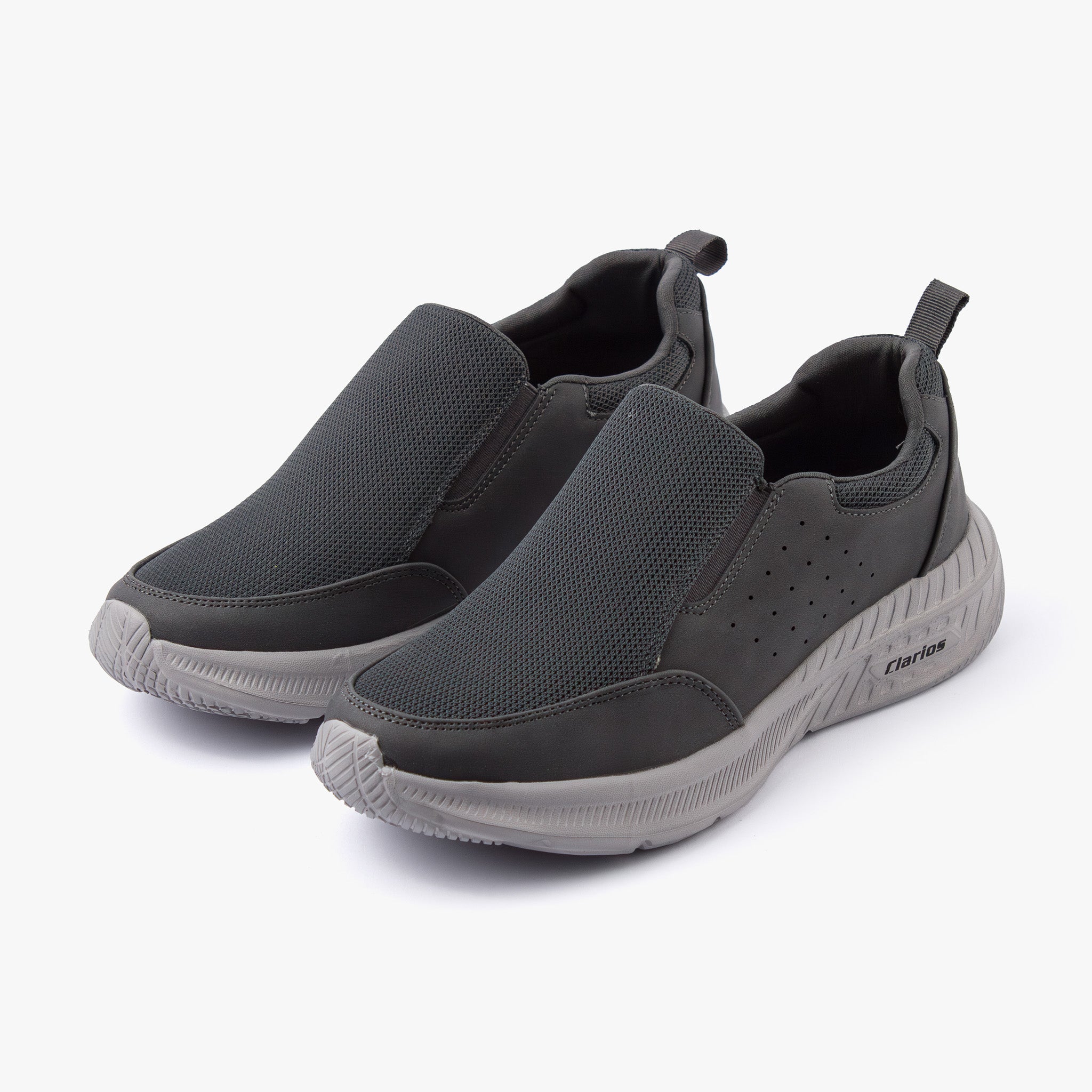 حذاء رياضي رجالي سهل الارتداء (رصاصي)