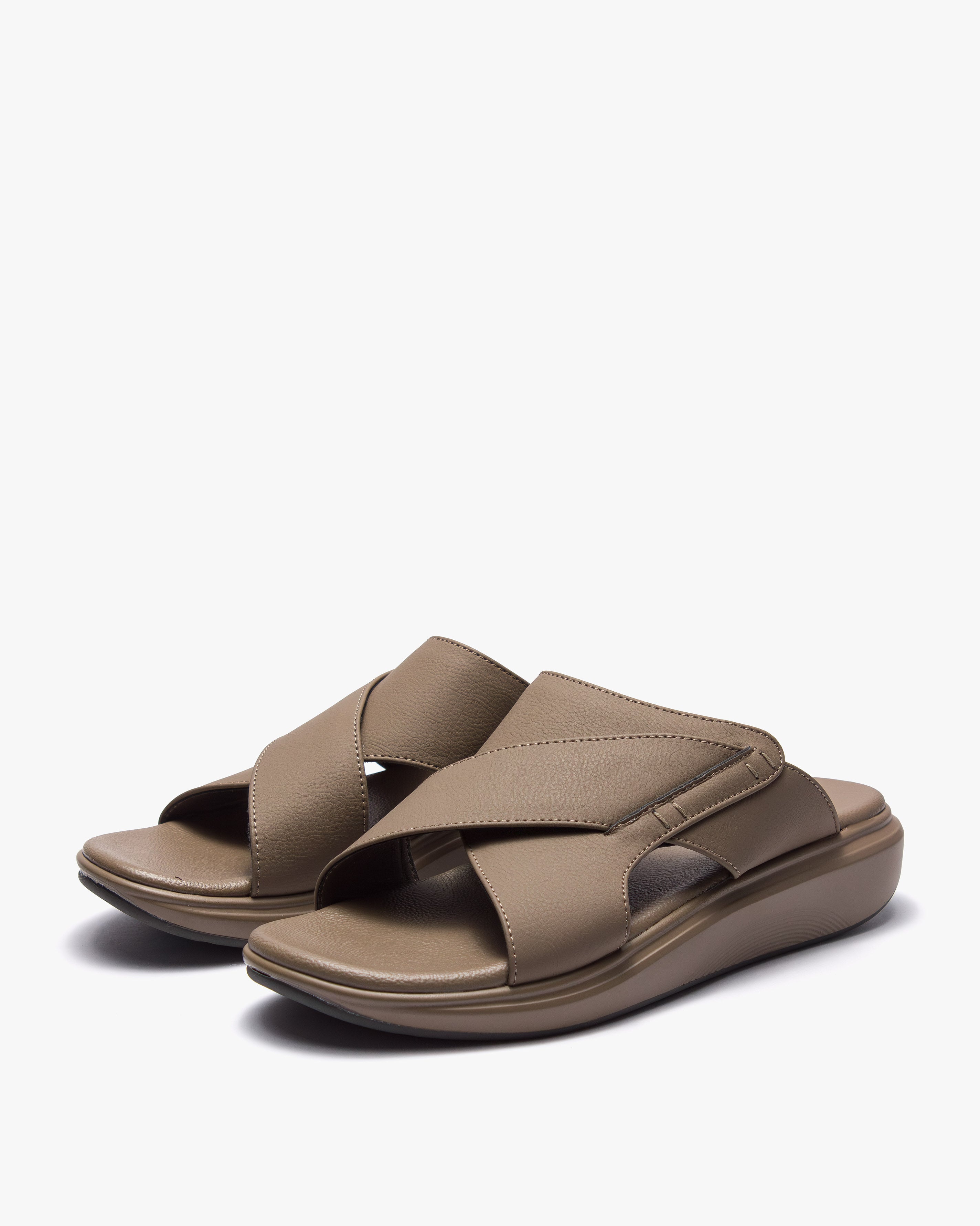 نعال مريح بتصميم متقاطع (بيج)