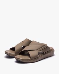 نعال مريح بتصميم متقاطع (بيج)