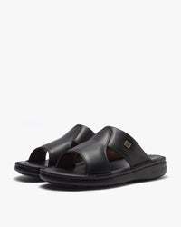 نعال طبي خياطة يدوية (أسود)