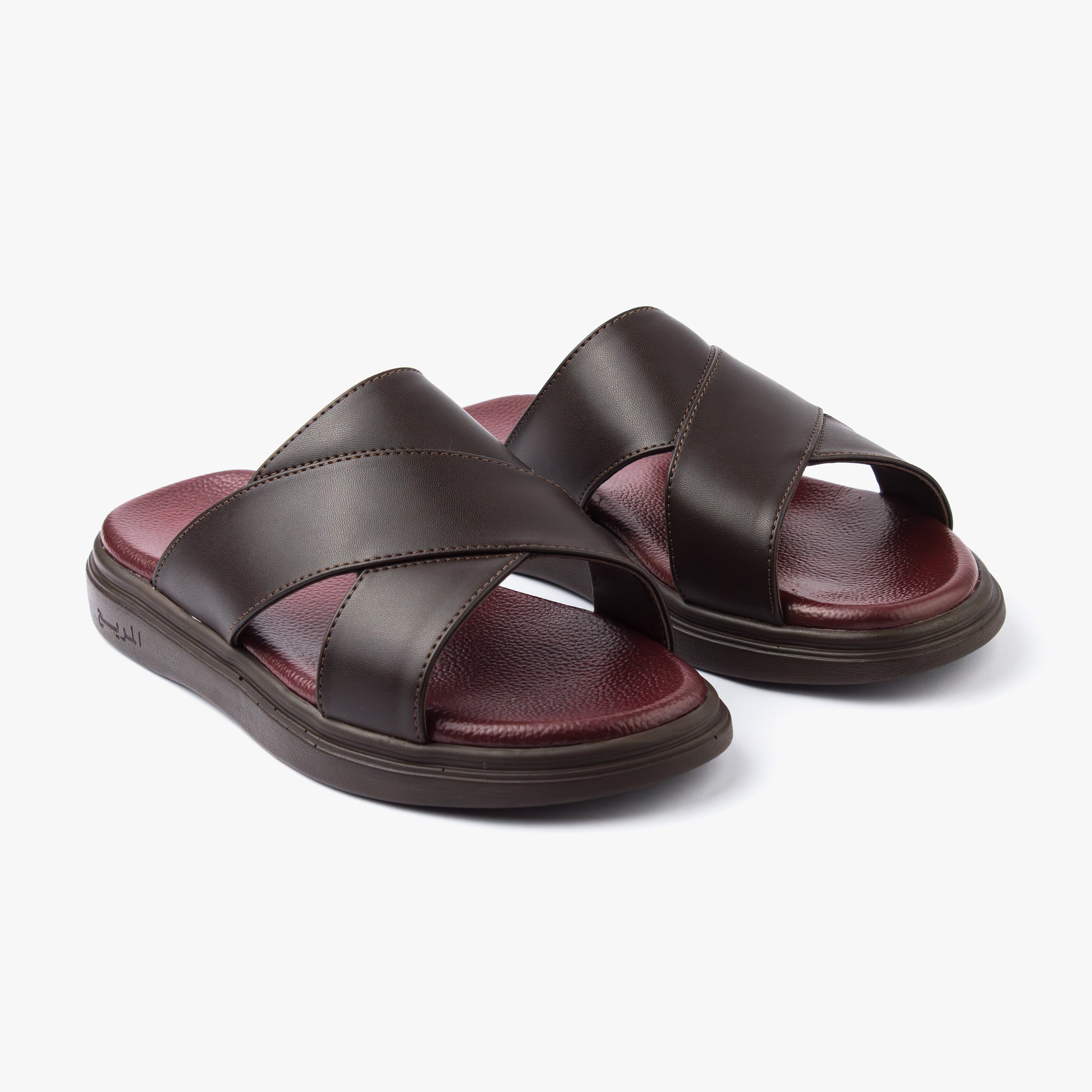 حذاء تركي طبي اصبع مفتوح ( بني )