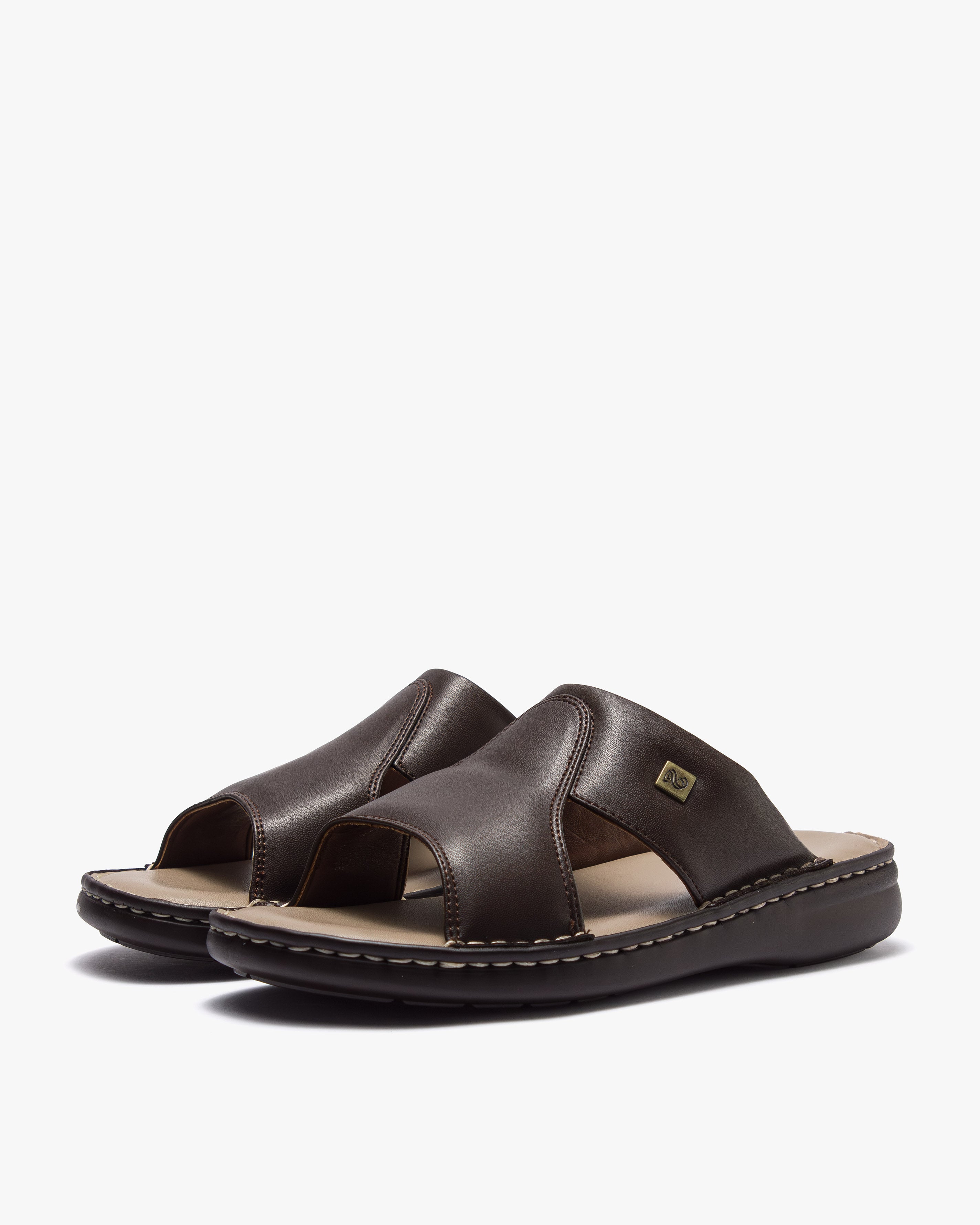 نعال طبي خياطة يدوية (بني&بيج)