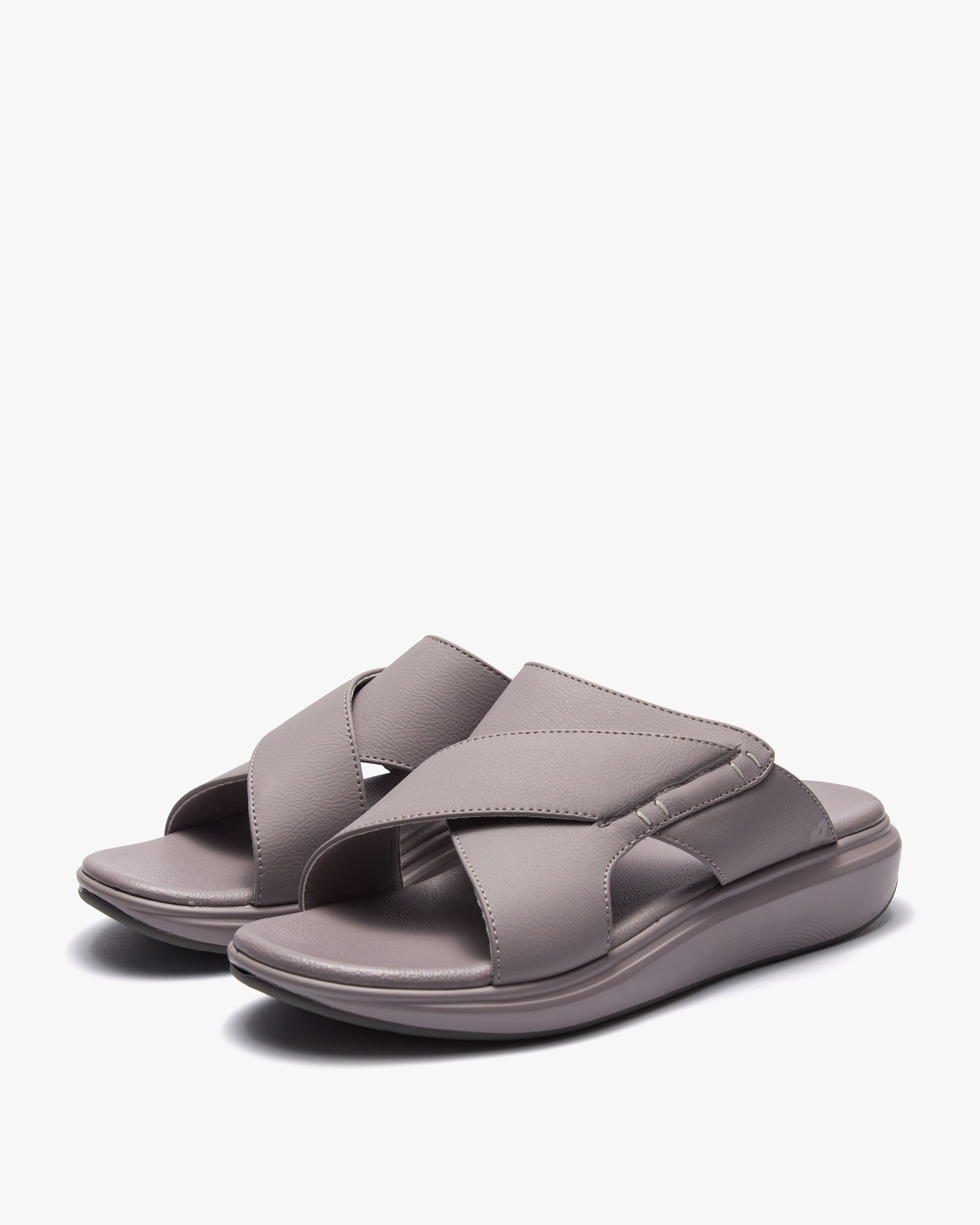 نعال مريح بتصميم متقاطع (رصاصي)