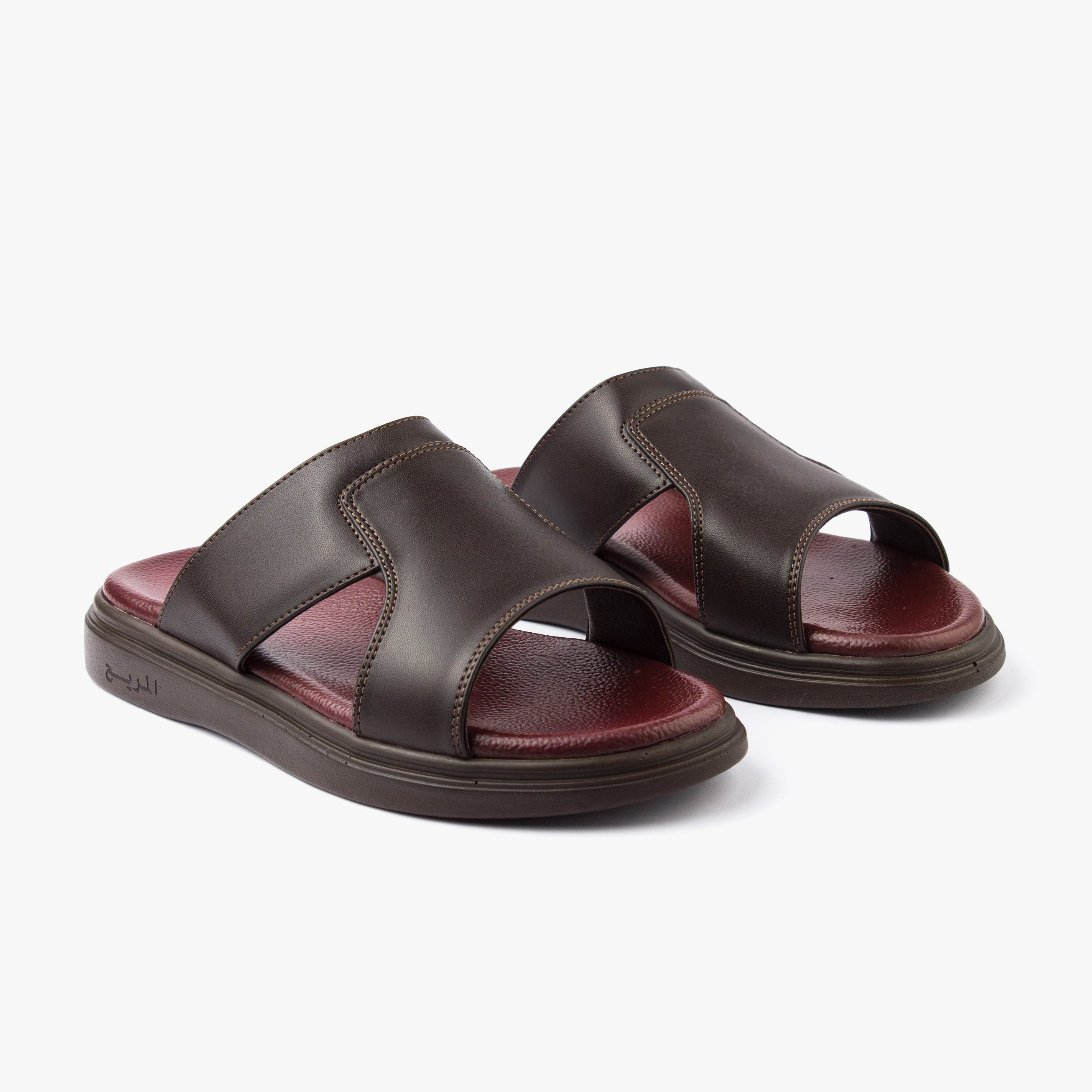 حذاء تركي طبي اصبع مفتوح ( بني )