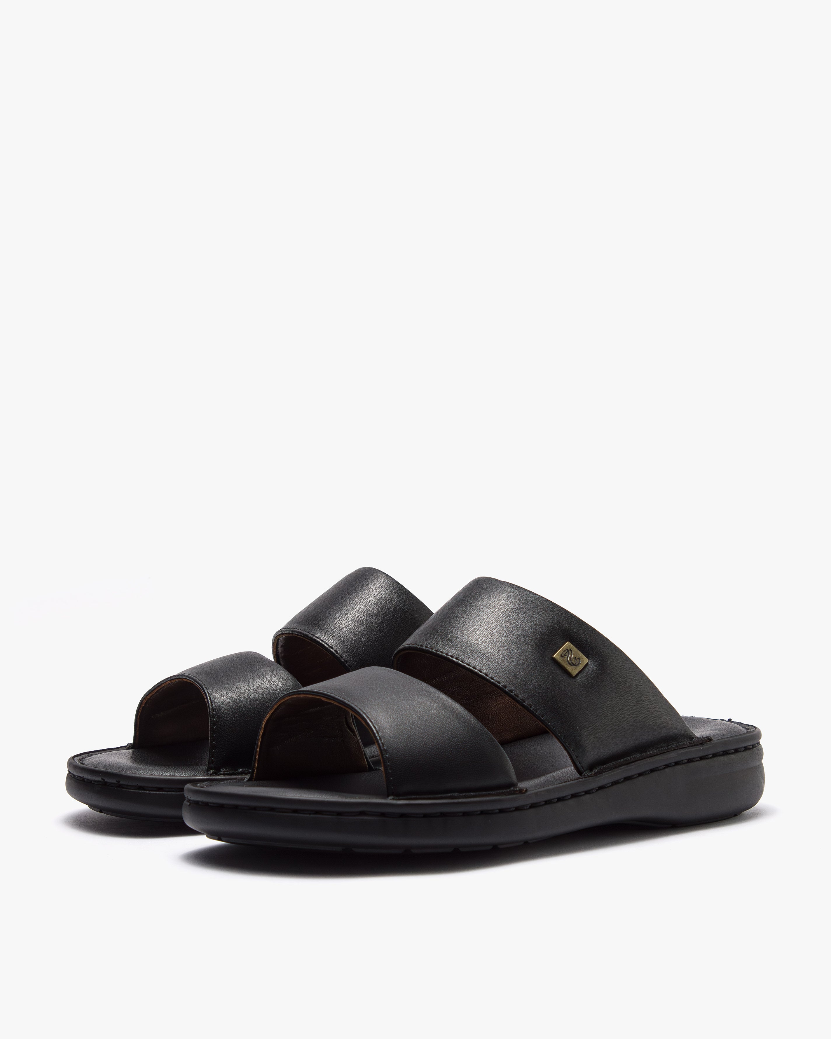 نعال طبي خياطة يدوية (أسود)