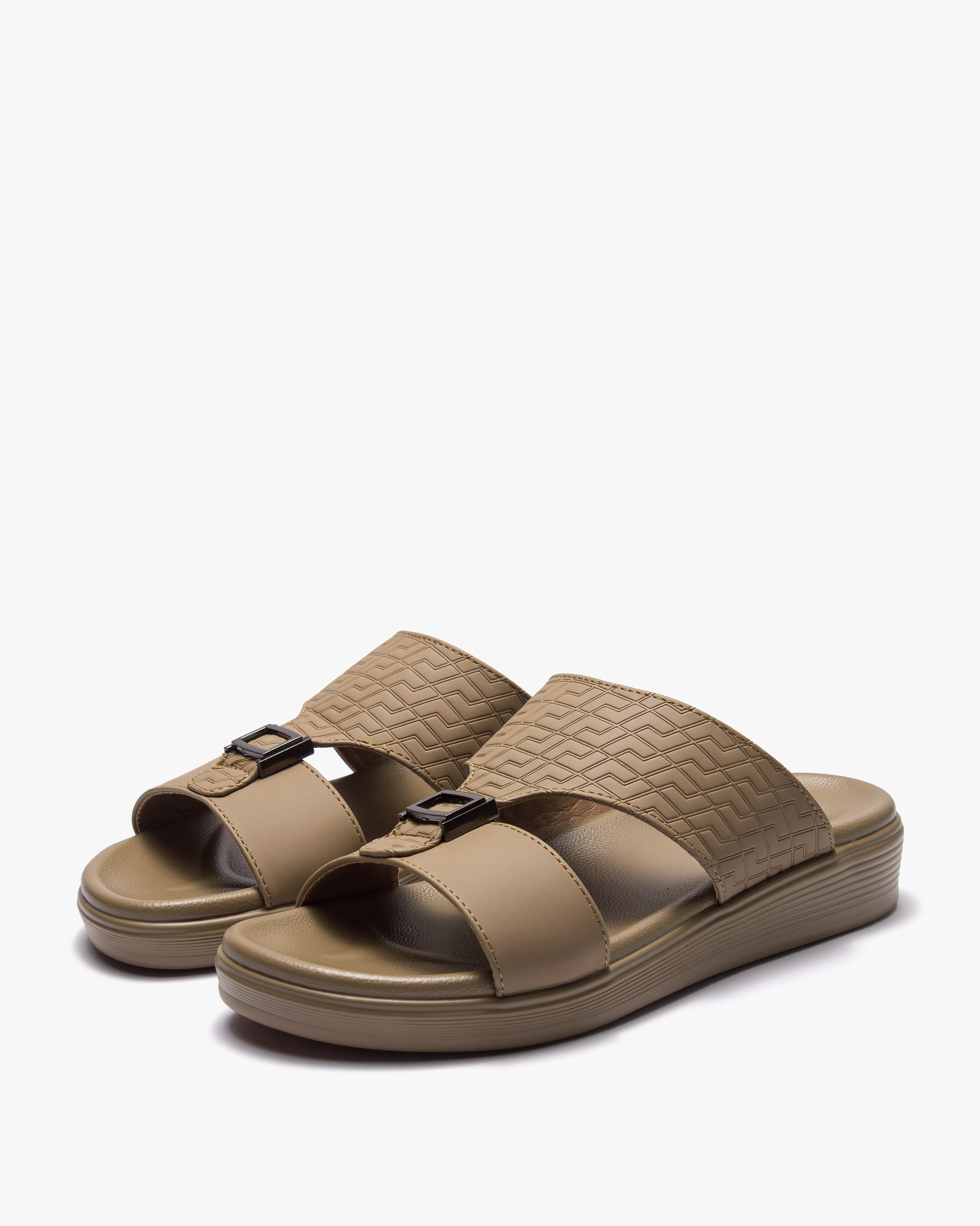 نعال خليجي طبي بنقشة هندسية (بيج)