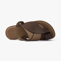 حذاء شرقي تركي شكل جلد الثعبان (بني)