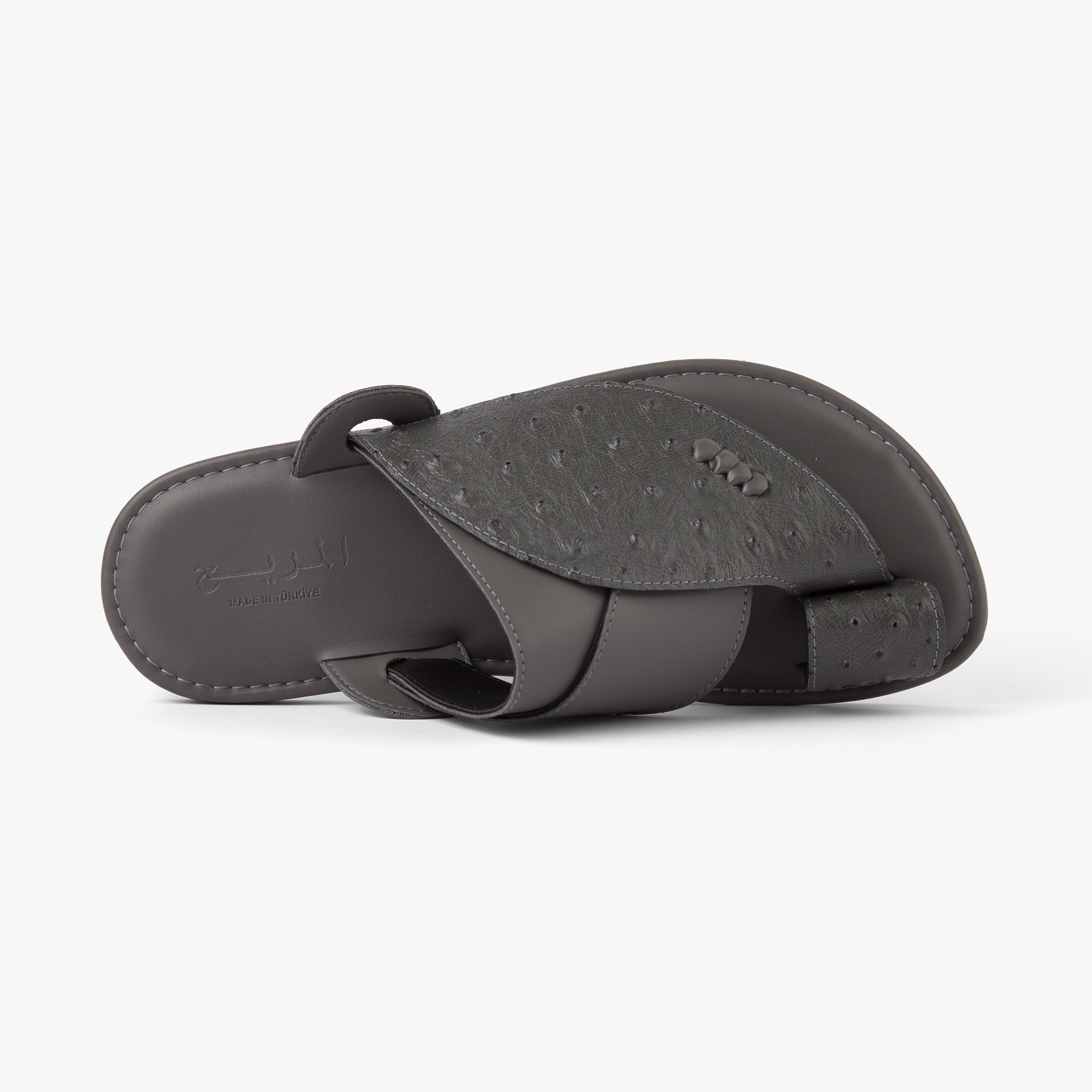 حذاء شرقي تركي شكل جلد التمساح (رصاصي)