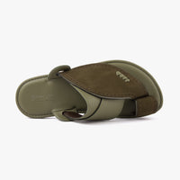 حذاء شرقي تركي جلد (زيتي)