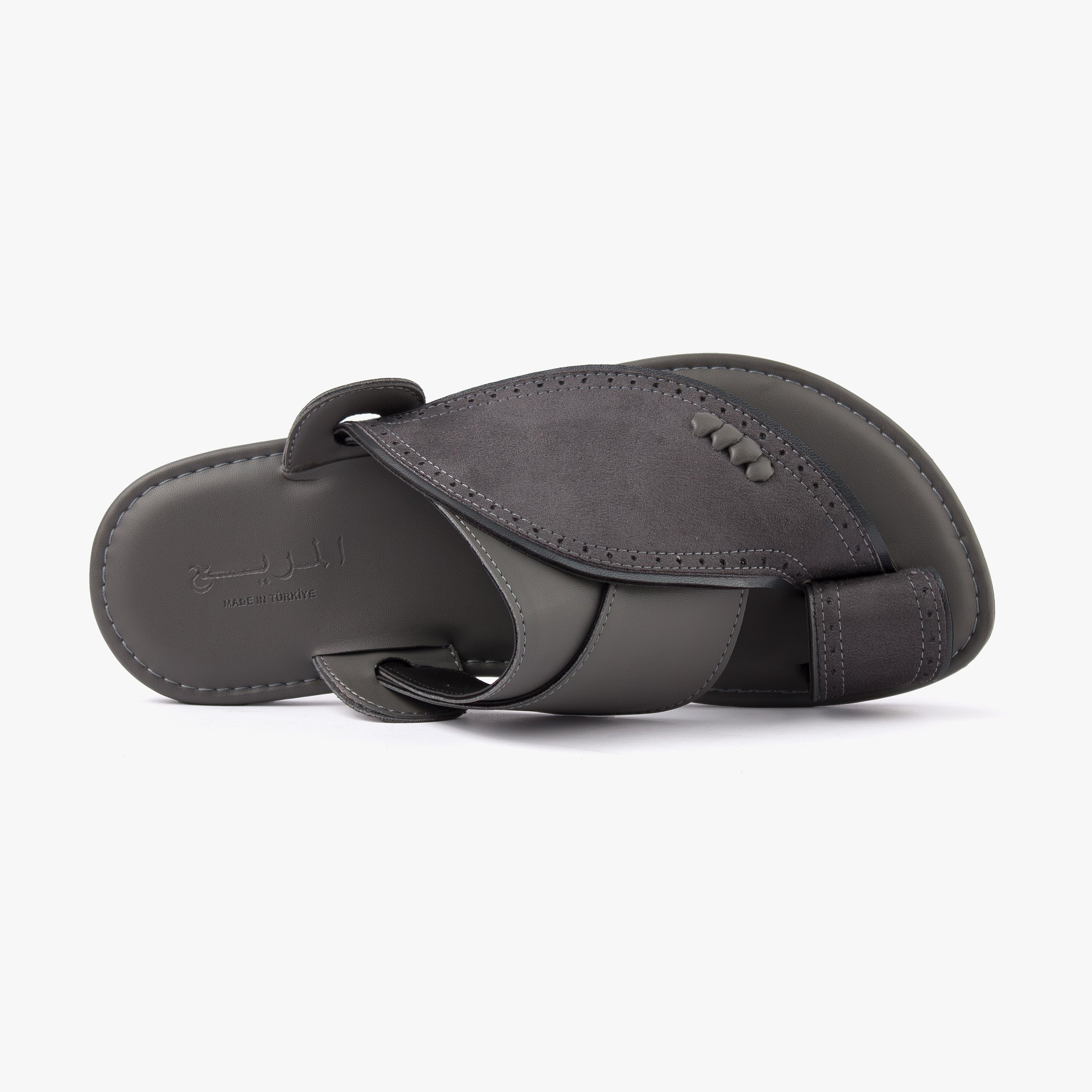 حذاء شرقي تركي جلد (رصاصي)