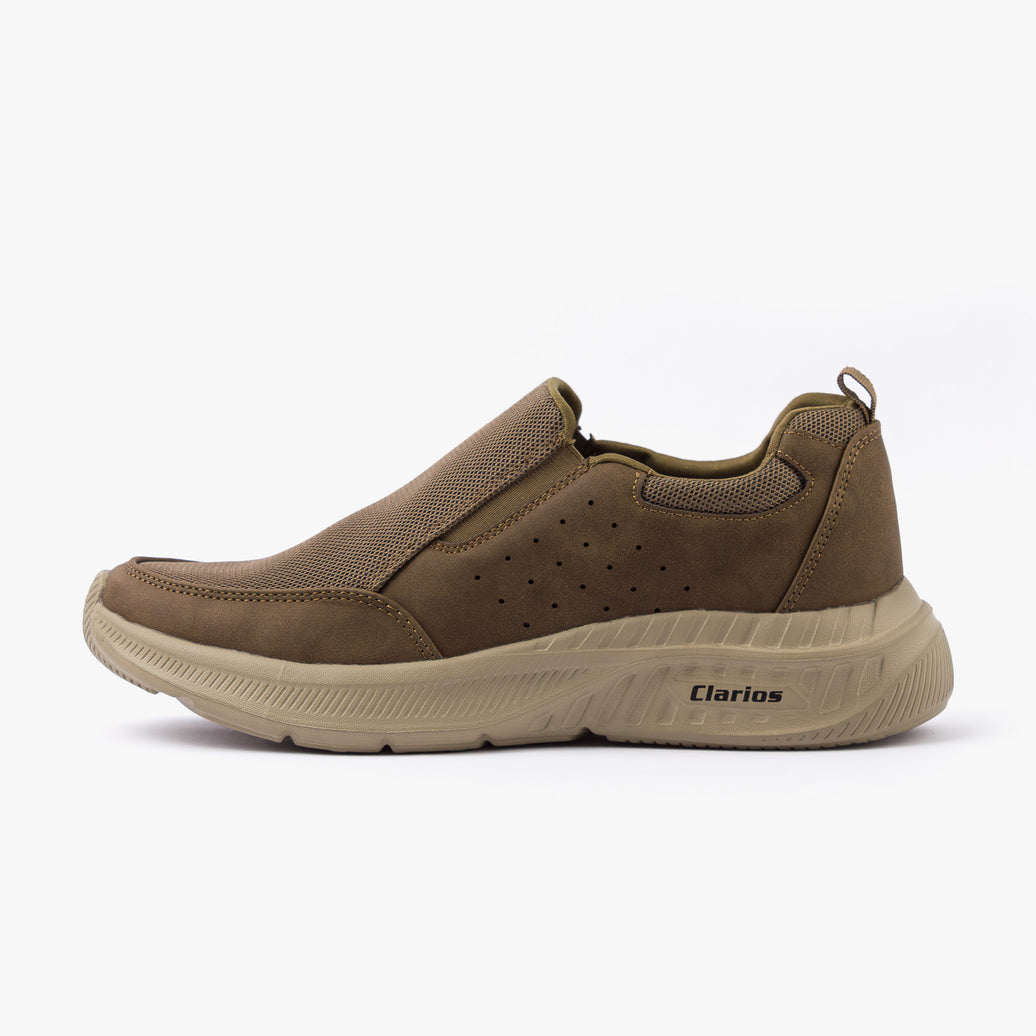 حذاء رياضي رجالي سهل الارتداء (بني)