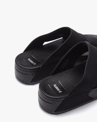 نعال رجالي مريح بتصميم متقاطع (أسود)