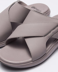 نعال مريح بتصميم متقاطع (رصاصي)