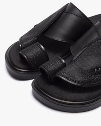 نعال شرقي عصري منقط نجوم (أسود)