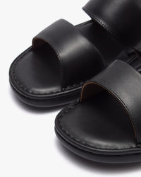 نعال طبي خياطة يدوية (أسود)