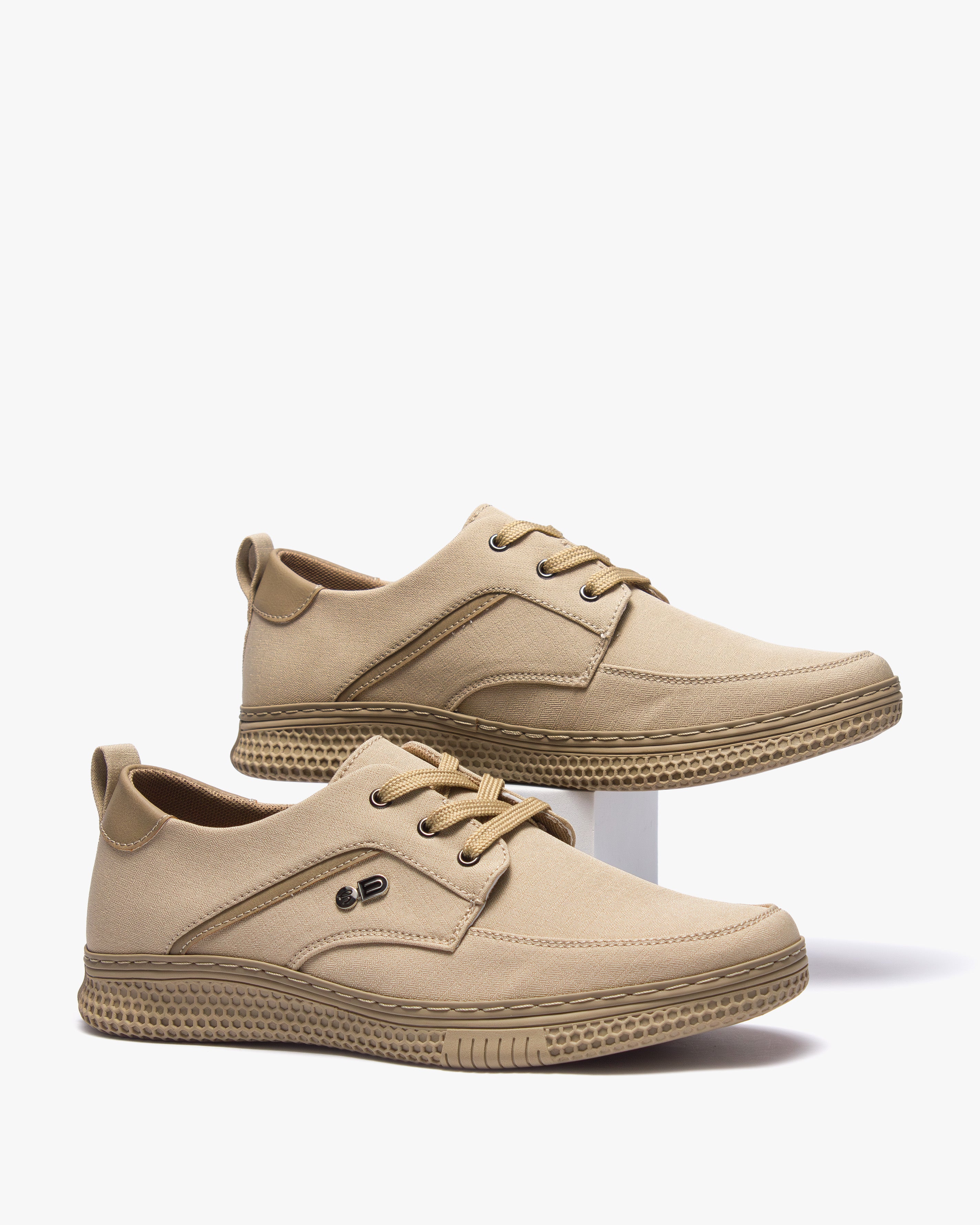 حذاء كاجوال رجالي بربطة (بيج)