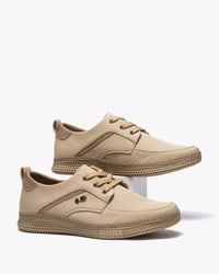 حذاء كاجوال رجالي بربطة (بيج)