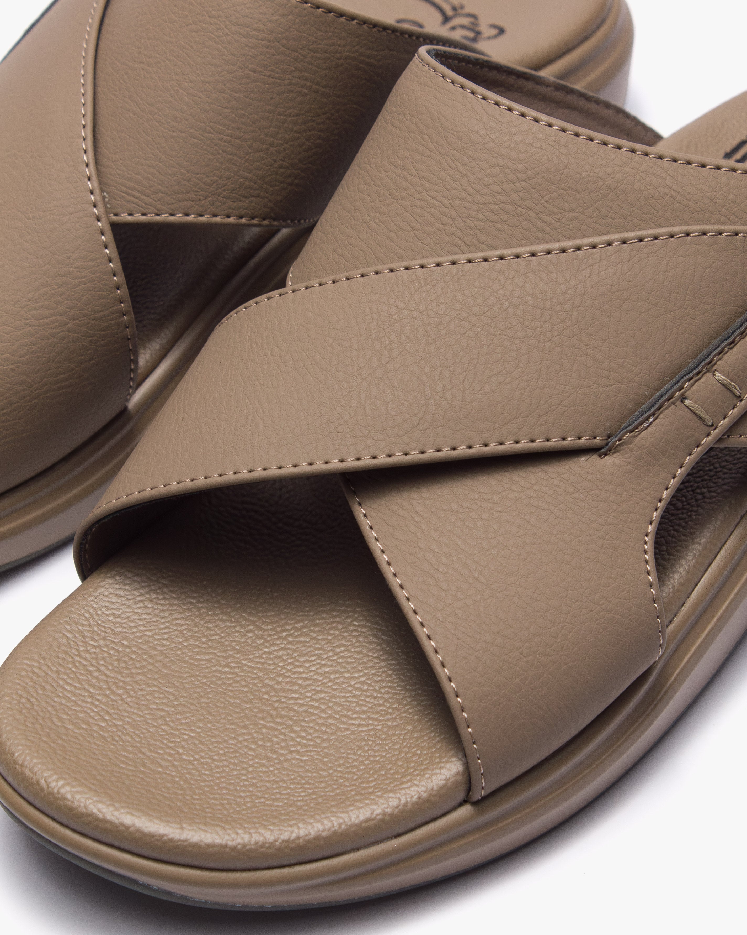 نعال مريح بتصميم متقاطع (بيج)