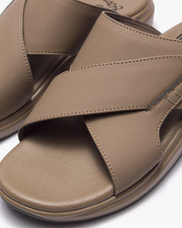 نعال مريح بتصميم متقاطع (بيج)