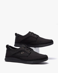 حذاء كاجوال رجالي بربطة (أسود)