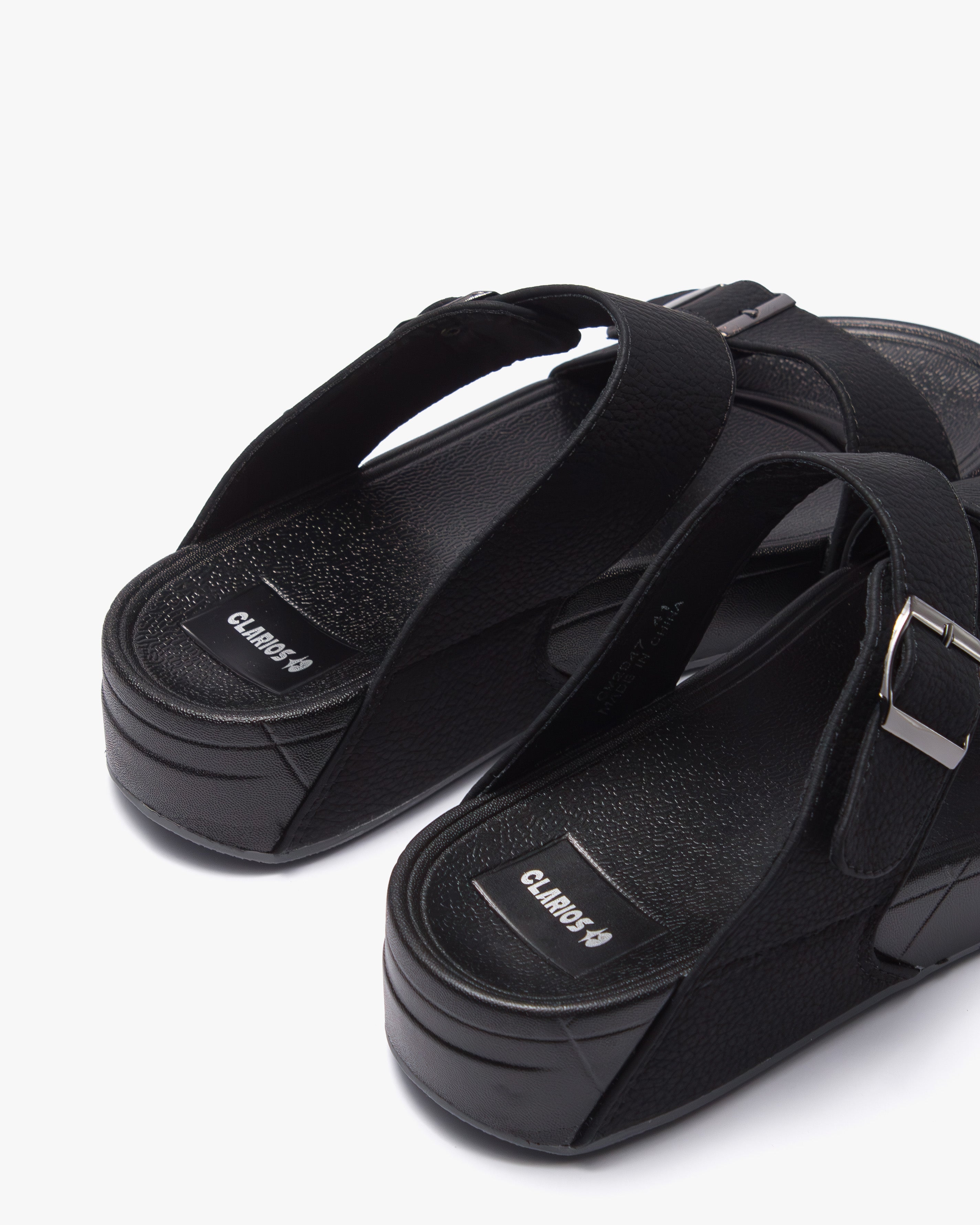 نعال رجالي بإبزيم (أسود)