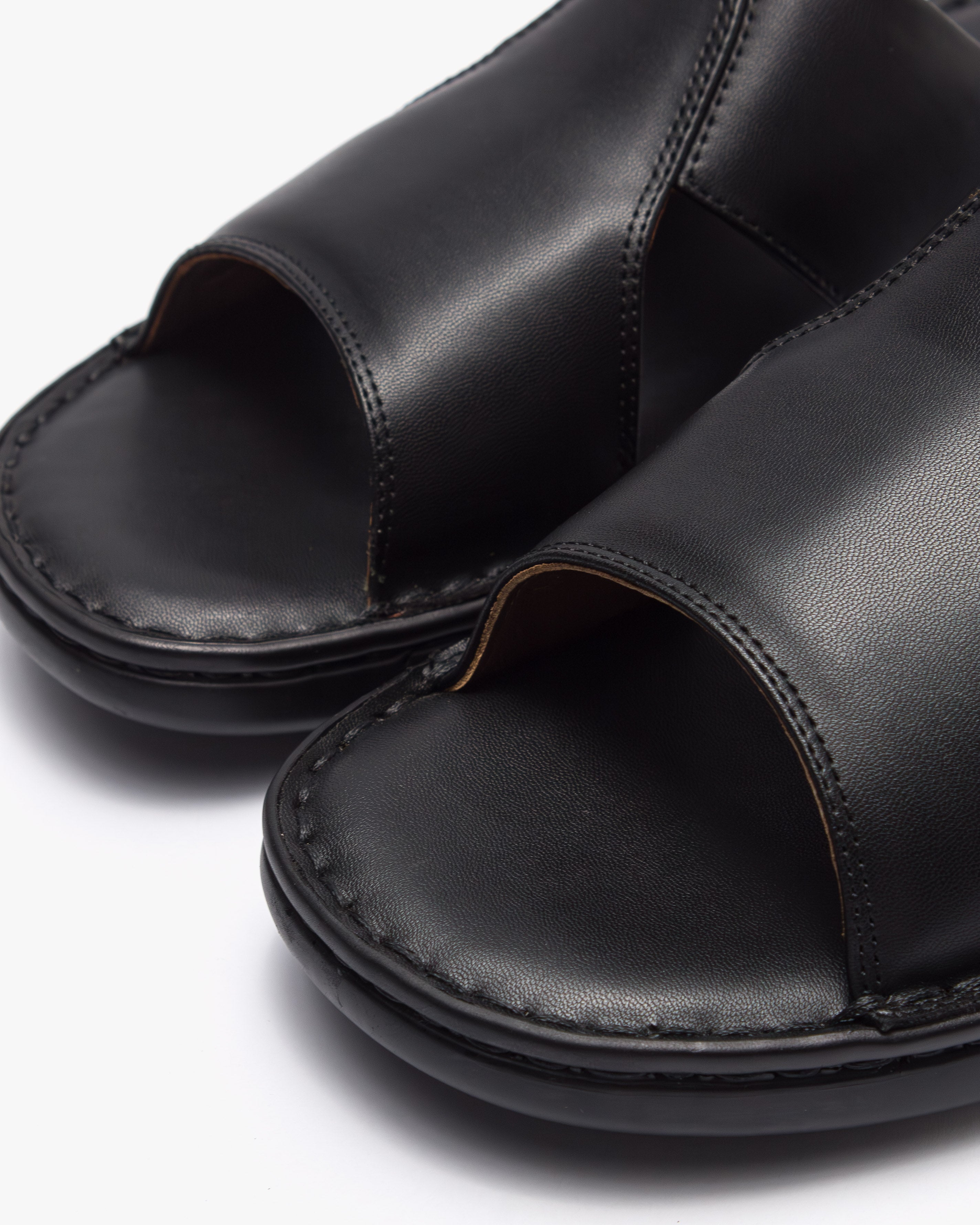 نعال طبي خياطة يدوية (أسود)